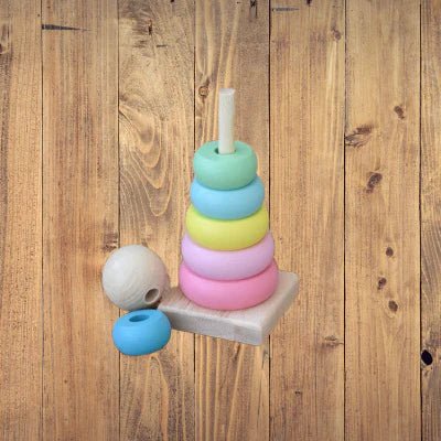 Jouet en Bois - WoodenToys™ - Tour Macaron - L'éveil bébé